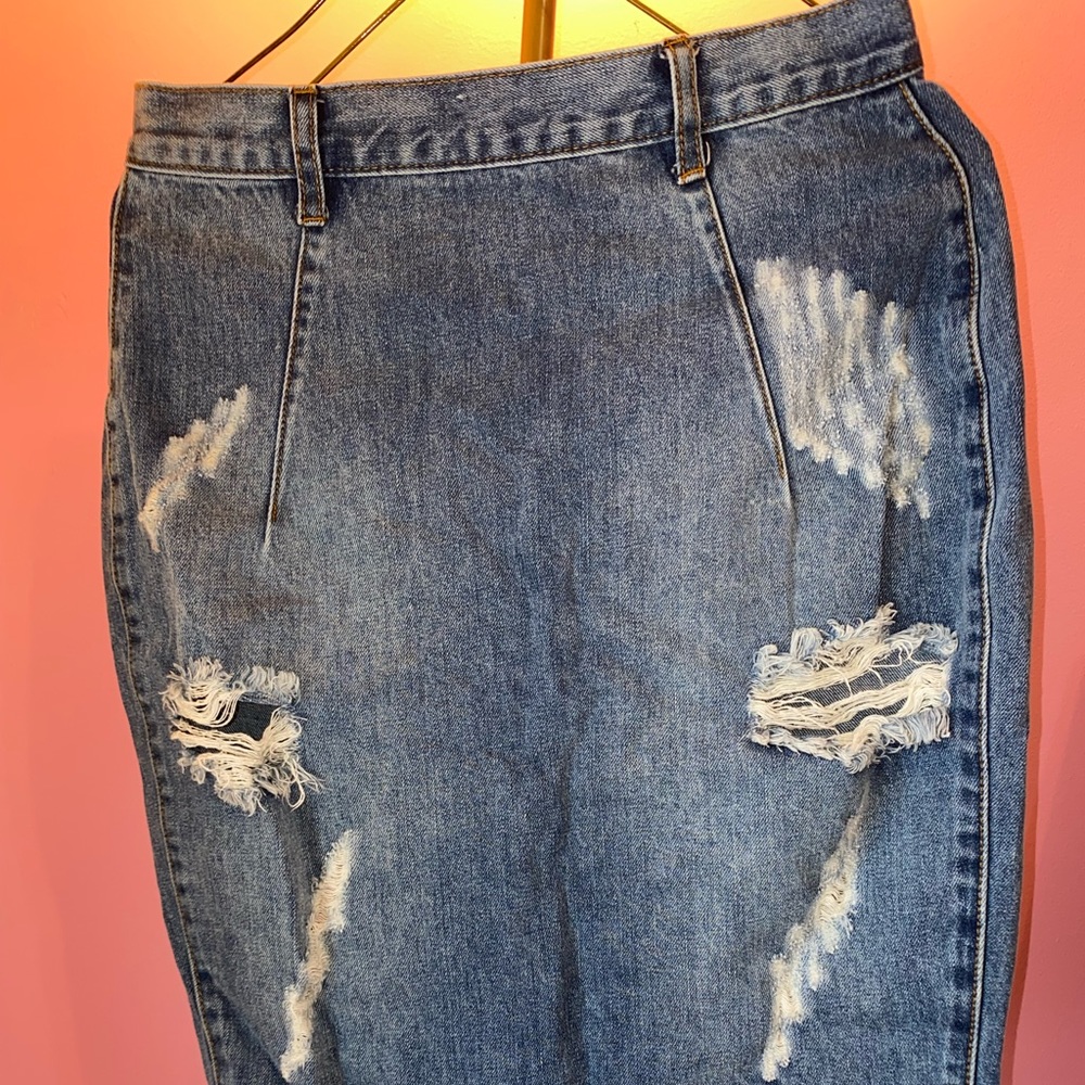 Midi Jean skirt